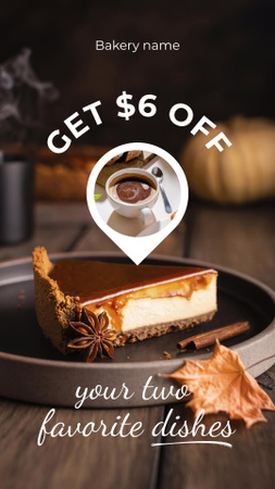 Special Offer of Coffee and Yummy Cake Instagram Story Design Template