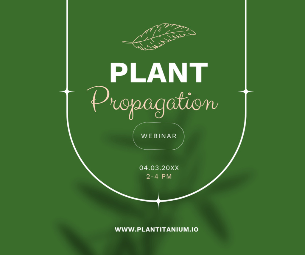 Designvorlage Plant propagation botanical webinar für Facebook