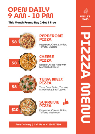 Щоденна пропозиція піци Menu – шаблон для дизайну