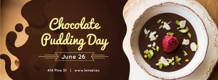 Chocolate pudding day Facebook cover Design Template