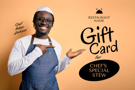Chef's Special Stew Offer Gift Certificate – шаблон для дизайна