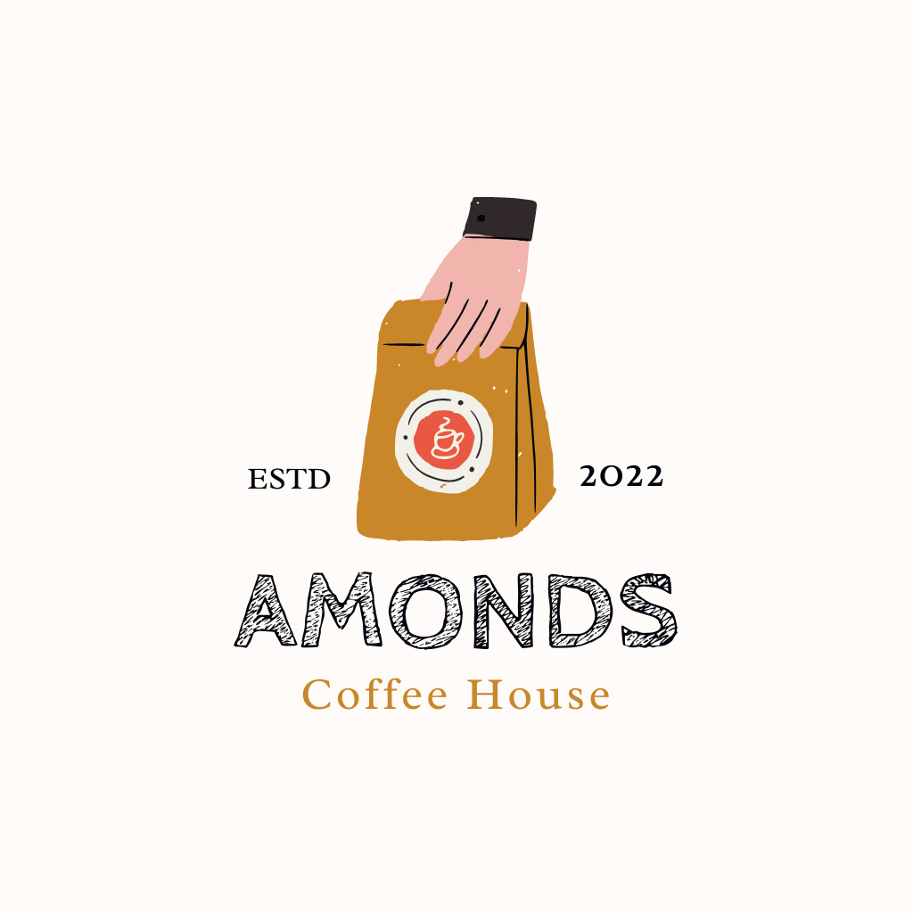 Emblem of Coffee House Logo Tasarım Şablonu