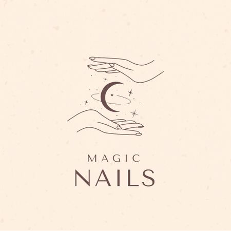 Manicure Services Offer Logo Šablona návrhu