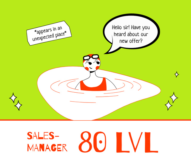 Funny joke about Professional Sale Manager Facebook Design Template