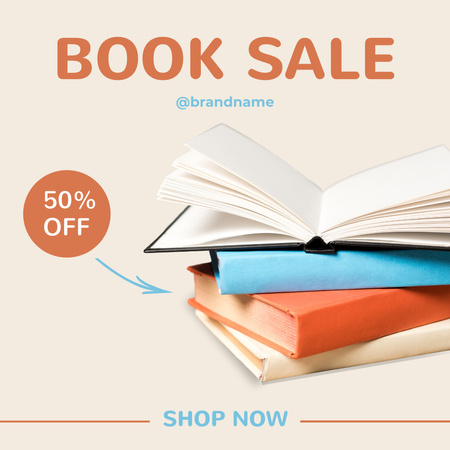Offer Discounts on Miscellaneous Books Instagram Design Template