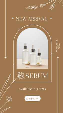Προσφορά Έκπτωσης Natural Serum Με Διάφορα Μεγέθη Instagram Story Πρότυπο σχεδίασης