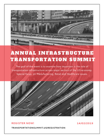 Template di design Annual infrastructure transportation summit Poster US