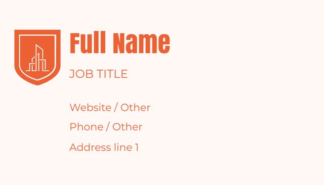 Template di design Specially Crafted Company-Branded Worker Profile Business Card US