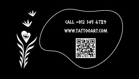Template di design Splendida e misteriosa offerta di arte del tatuaggio Business Card US