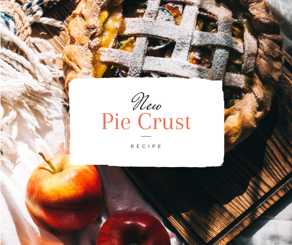 Apple Pie recipe Facebook Design Template
