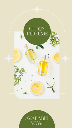 Ontwerpsjabloon van Instagram Story van Beauty Ad with Citrus Perfume