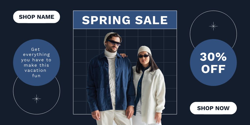 Discount on Fashion Spring Sale Twitterデザインテンプレート