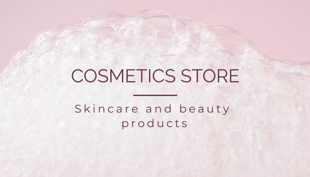 Cosmetic Store of Skincare and Beauty Products Ad Business Card US Modelo de Design