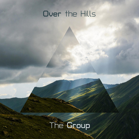 zöld hegyek táj Album Cover tervezősablon