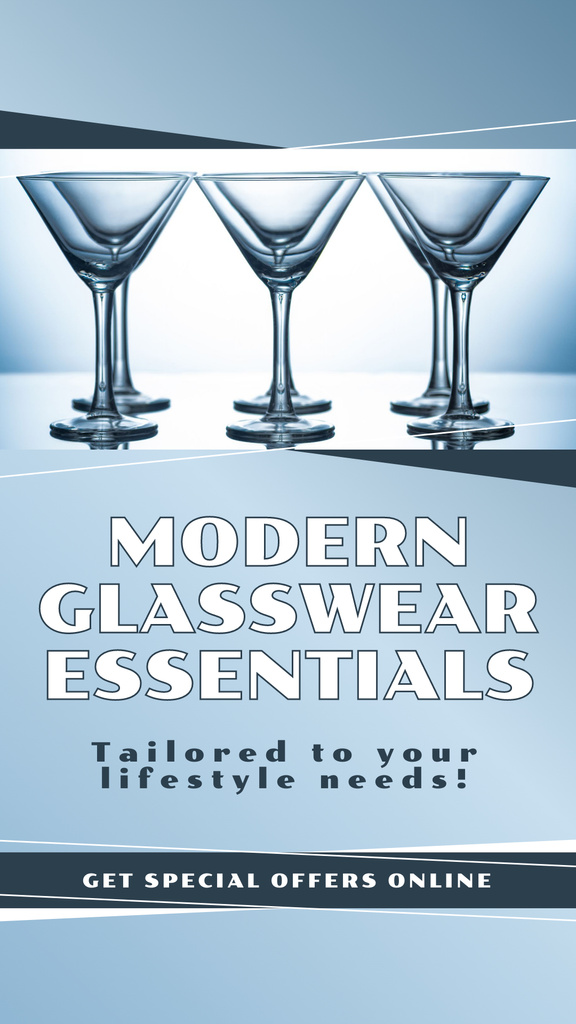 Modern Cocktail Glasses Instagram Story – шаблон для дизайна