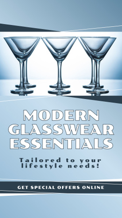 Modern Cocktail Glasses Instagram Story Design Template