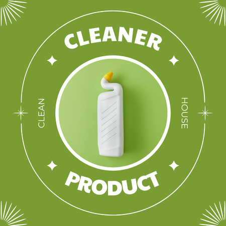 Ontwerpsjabloon van Instagram van Cleaning Product Green