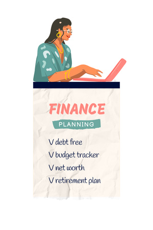 Ontwerpsjabloon van Pinterest van tips voor financieringsplanning