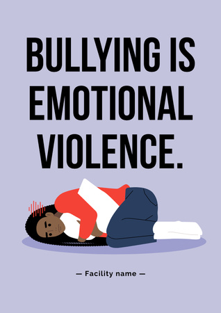 a zaklatás abbahagyásának tudatosítása Poster tervezősablon
