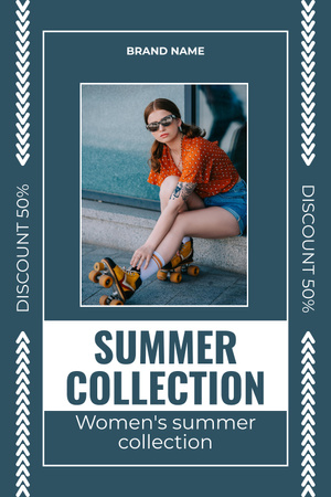 Ontwerpsjabloon van Pinterest van Zomercollectie dameskleding