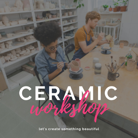 Creative Ceramic Workshop Offer Instagram tervezősablon