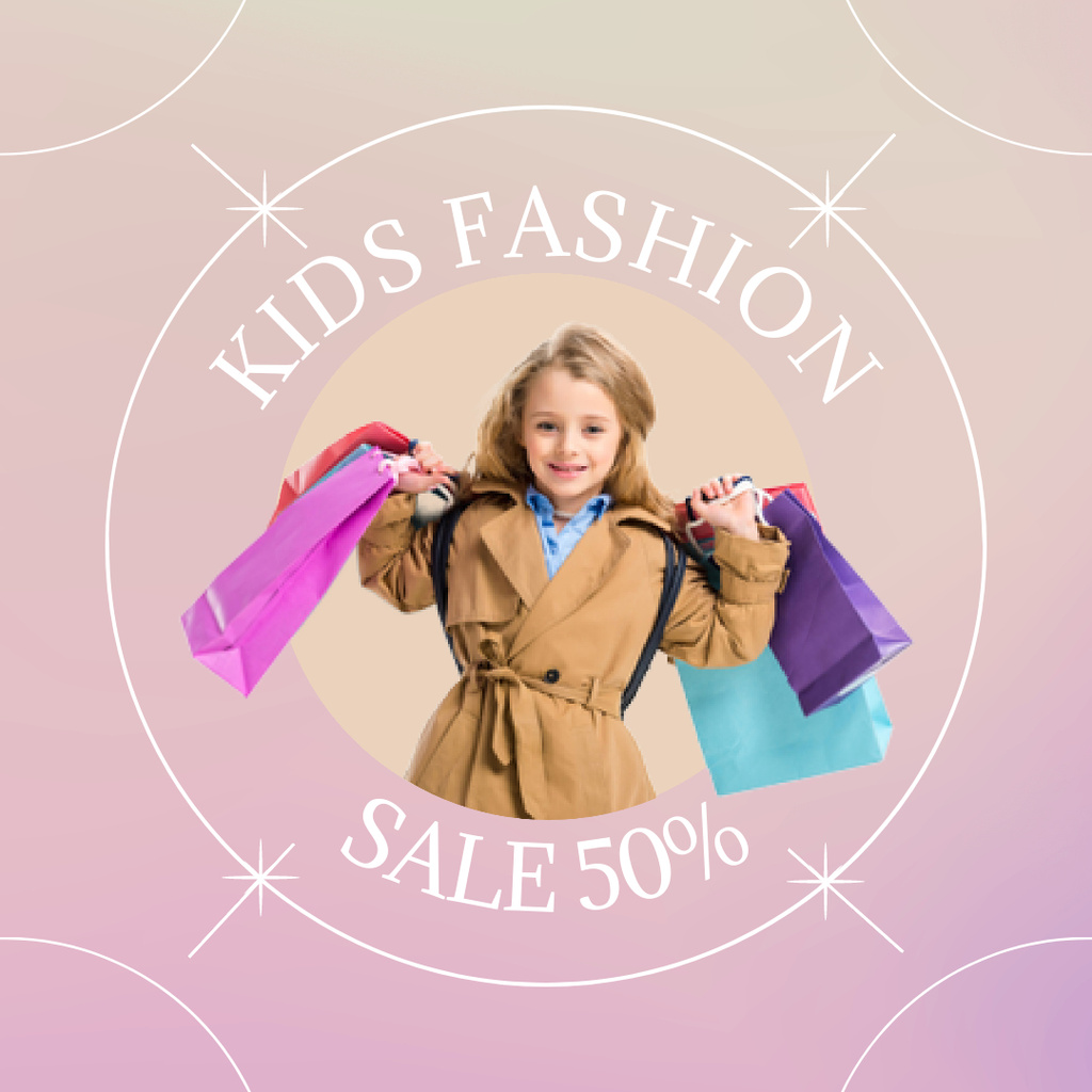 Kids fashion Ads Instagramデザインテンプレート
