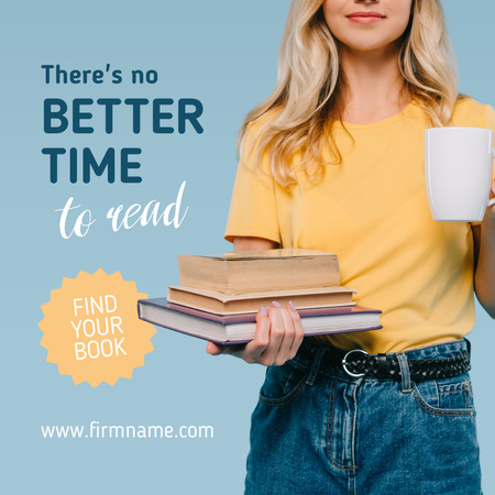 better time to read Book sale Instagram Design Template