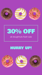 Discounted Doughnuts In Shop Sale Offer