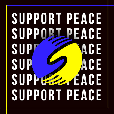 Support Peace in Ukraine Instagram Design Template