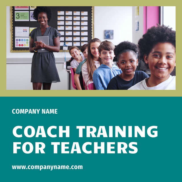 Perfect Coach Training Offer For Teachers Animated Post Design Template