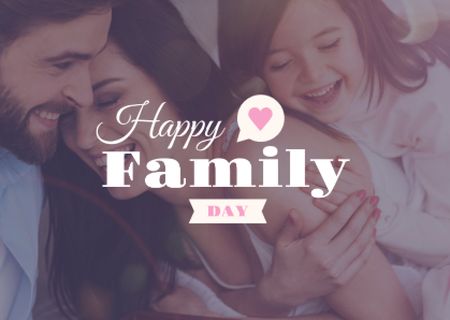 Happy Family Day Greeting Card tervezősablon