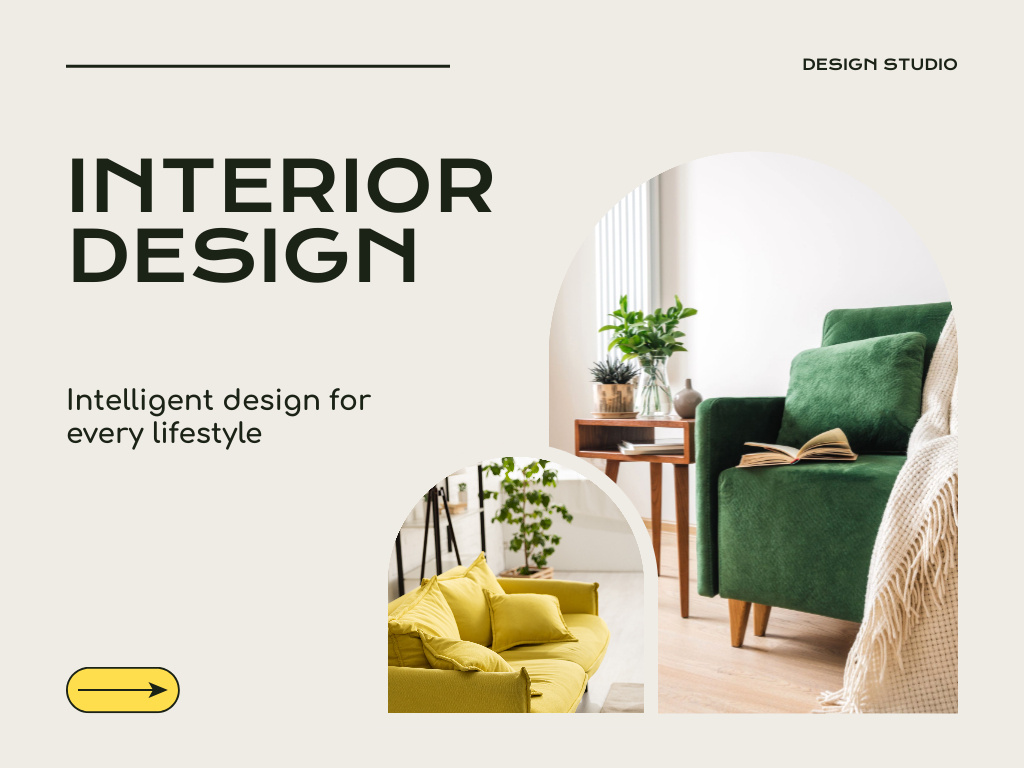 Designvorlage Interior Design for Every Lifestyle für Presentation