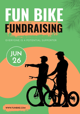 Designvorlage Charity Bike Ride Announcement für Poster