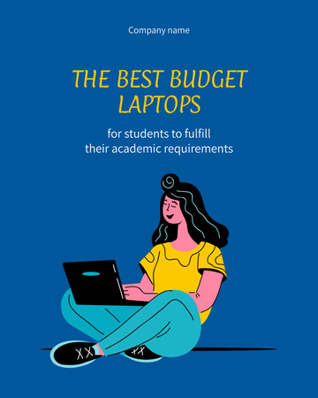 Offer of Budget Laptops Poster 16x20in Design Template