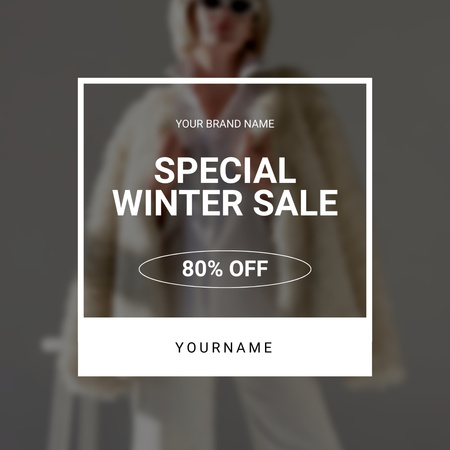 Designvorlage Fur Special Winter Sale Ankündigung für Instagram