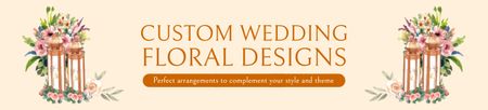 Platilla de diseño Custom Flower Design Services for Unforgettable Wedding Ebay Store Billboard