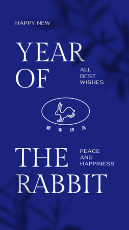 Designvorlage Chinesisches Neujahrsfest des Kaninchens für Instagram Video Story