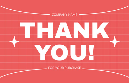 Universal Use Red Thank You Business Card 85x55mm Modelo de Design