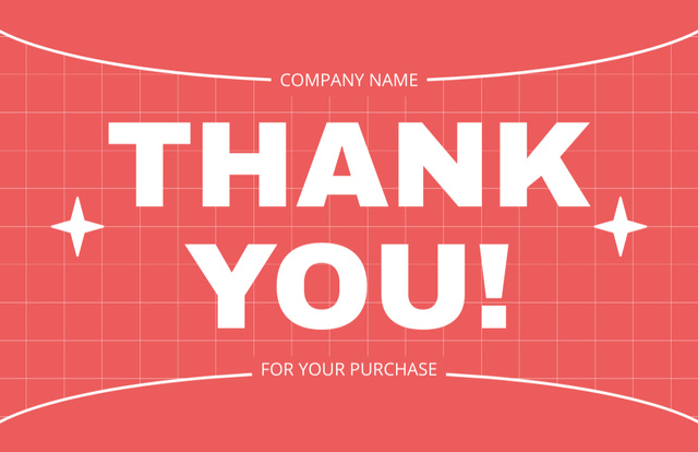 Template di design Universal Use Red Thank You Business Card 85x55mm