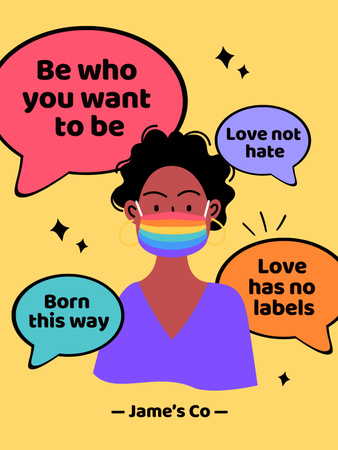 Designvorlage Inspirational Phrases about Pride für Poster US