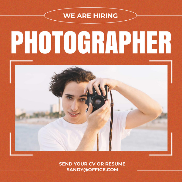 Photographer Vacancy with Man Taking Photos
