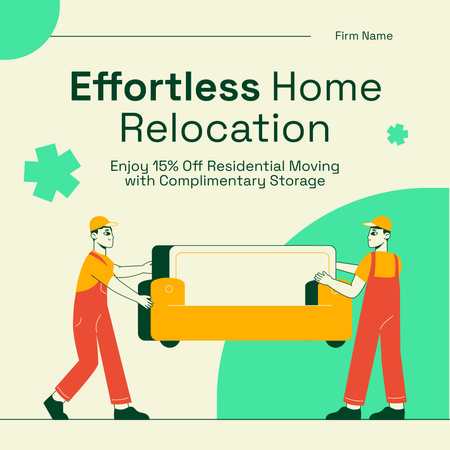 Services of Effortless Home Relocation Instagram Design Template