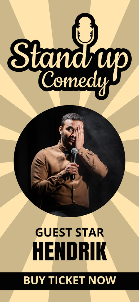 Stand-up Show Ad with Guest Star Snapchat Geofilter tervezősablon