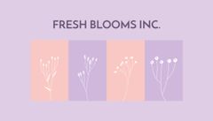 Florist Services Ad with Minimalist Hand Drawn Flowers