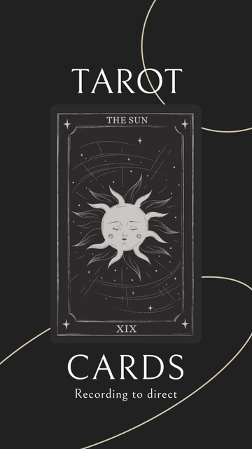 Tarot Card with Sun Illustration Instagram Story Modelo de Design