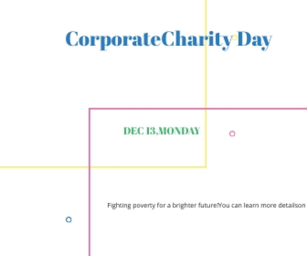 Corporate Charity Day Large Rectangle Modelo de Design