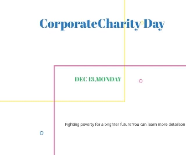 Corporate Charity Day Large Rectangle Šablona návrhu
