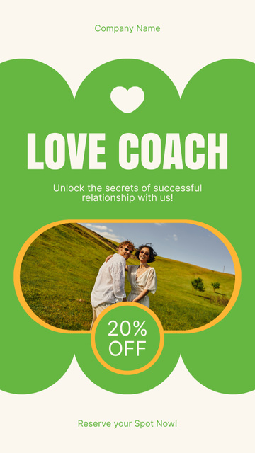 Transform with Trusted Love Coach Instagram Story Πρότυπο σχεδίασης