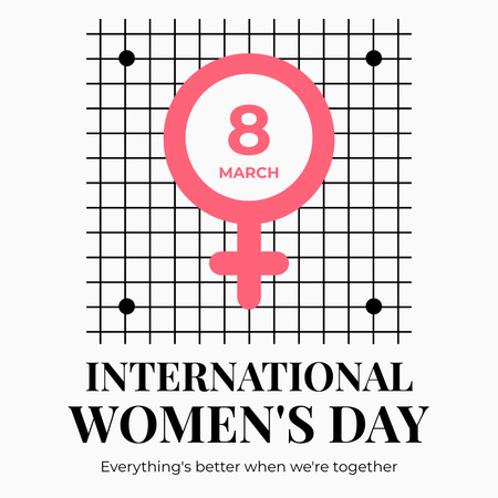 International Women's Day With Inspirational Phrase Instagram Design Template