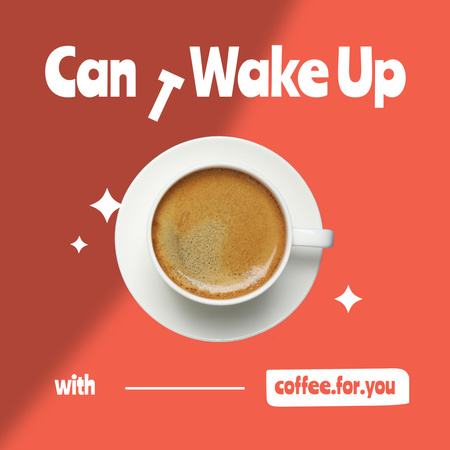 Modèle de visuel promotion café avec boisson chaude - Instagram